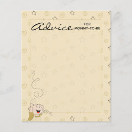 Baby Shower Advice Card "Gold Black Stars"
