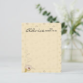 Baby Shower Advice Card "Gold Black Stars" (Stehend Vorderseite)