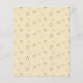 Baby Shower Advice Card "Gold Black Stars" (Rückseite)