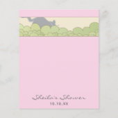 Baby Shower Advice Card "Pink Cat Storybook" (Rückseite)