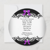 Baby Shower Afroamerikanisches Mädchen Lila Pink Einladung (Rückseite)