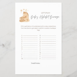 Baby Shower Alphabet Game  Flyer