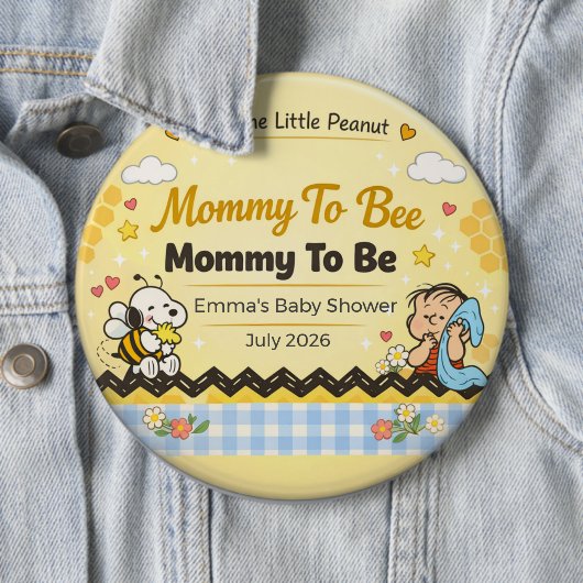 Baby Shower Anstecker | Mama wird Biene | Kleines  Button (Beispiel)
