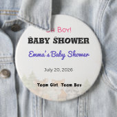 Baby Shower Anstecker | Team Mädchen | Team Junge Button (Beispiel)