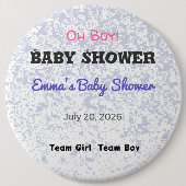 Baby Shower Anstecker | Team Mädchen | Team Junge  Button (Vorderseite)