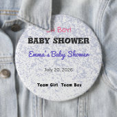 Baby Shower Anstecker | Team Mädchen | Team Junge  Button (Beispiel)