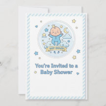 Baby-Shower-Aufkleber für Jungen