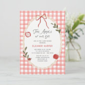 Baby Shower 'Augapfel' Einladung (Stehend Vorderseite)