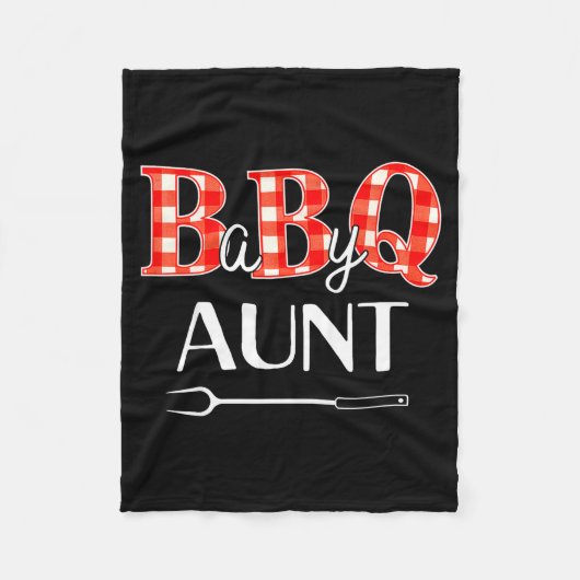 Baby Shower Aunt Bbq Party Cute Matching Family Fleecedecke (Vorderseite)