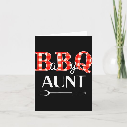 Baby Shower Aunt Bbq Party Cute Matching Family Karte (Vorderseite)