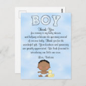 Baby Shower Baby Boy Ethnic Postkarte (Vorne/Hinten)