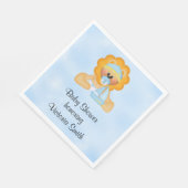Baby Shower Baby Boy Lion Serviette (Ecke)