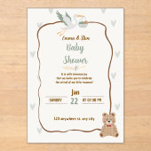 Baby shower - baby boy or gris Invitation Acryleinladungen (Vorderseite)