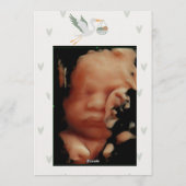 Baby shower - baby boy or gris Invitation Einladung (Rückseite)