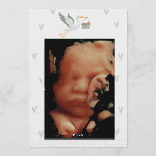 Baby shower - baby boy or gris Invitation Einladung (Rückseite)