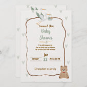 Baby shower - baby boy or gris Invitation Einladung (Vorne/Hinten)