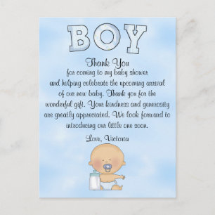 Baby Shower Baby Boy Postkarte