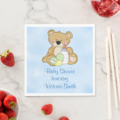 Baby Shower Baby Boy Teddy Bear Serviette (Beispiel)