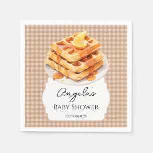 Baby-Shower-Baby-Brunch-Waffeln Serviette