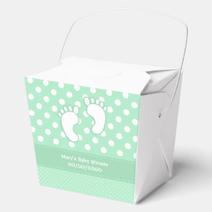Baby Shower Baby Feet Polka Dot Geschenkschachtel