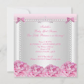 Baby Shower Baby Girl Pink Pram Afroamerikaner Einladung (Rückseite)