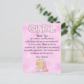 Baby Shower Baby Girl Postkarte (Stehend Vorderseite)