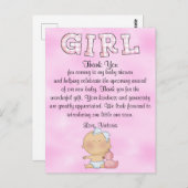 Baby Shower Baby Girl Postkarte (Vorne/Hinten)