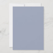 Baby Shower Baby in Bloom, Blue & Silver Blume Einladung (Rückseite)