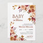 Baby Shower Baby in Blüte Einladung (Vorne/Hinten)