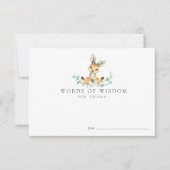 Baby Shower Baby Kangaroo Advice Card Einladung (Vorderseite)