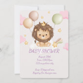 BABY SHOWER BABY LION INVITATION (Vorderseite)