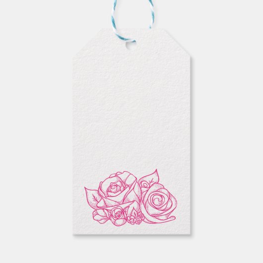 Baby Shower Baby Maaking Tasse Pink Danke Geschenkanhänger (Rückseite)