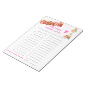 Baby Shower Baby Name Game Baby Girl Notizblock (angewinkelt)