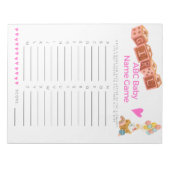 Baby Shower Baby Name Game Baby Girl Notizblock (Vorderseite)