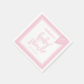 Baby Shower Baby Pastel Pink Polka Dot Serviette (Ecke)