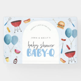 Baby Shower Baby-Q (GRILLEN) Größeres Bannerzeiche Banner