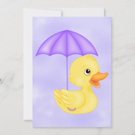 Baby Shower Baby Rubber Duck Einladung (Rückseite)