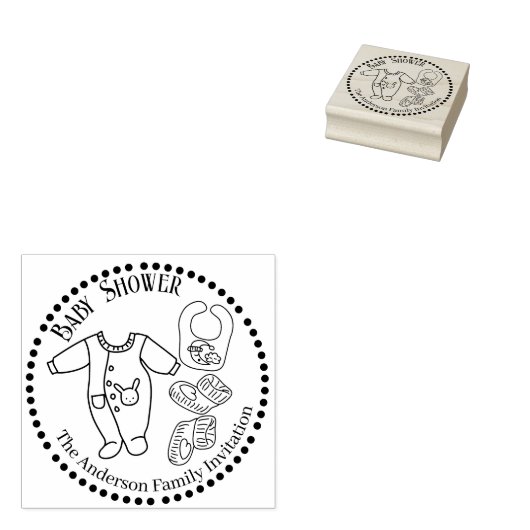 Baby Shower Baby Trage Gummi Briefmarke Gummistempel (Stempel)