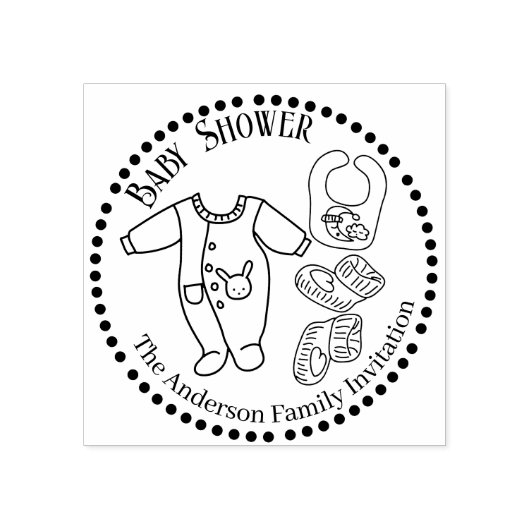 Baby Shower Baby Trage Gummi Briefmarke Gummistempel (Prägung)