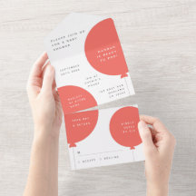 Baby Shower Balloon | Coral Pink Minimalistische U