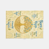 Baby-Shower-Baum-des-Lebens-Fleece  Fleecedecke (Vorderseite (Horizontal))