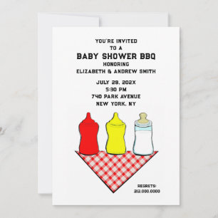Baby-Shower BBQ Einladung