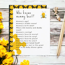 Baby Shower Bee and Blume Party Game