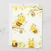 Baby Shower Bee Baby Dusche Einladung (Rückseite)