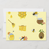 Baby Shower Bee Baby Shower Foto Einladung (Rückseite)