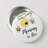 Baby Shower Bee Buttone - Fügen Sie Ihren individu Button (Vorne & Hinten)