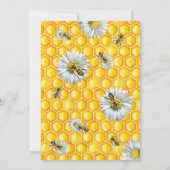 Baby Shower Bee Honeybees Blume Gender Reveal Einladung (Rückseite)