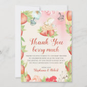 Baby Shower Berry Sweet Strawberry Danke (Vorderseite)