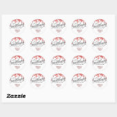 BABY SHOWER bevorzugt Sticker|Herz|Liebling Runder Aufkleber (Blatt)