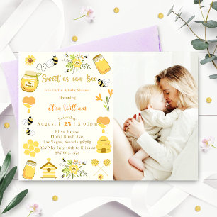 Baby Shower Biene So Süß Wie Eine Biene Foto Einladung